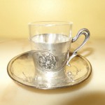 SILVER CUP AND SAUCER