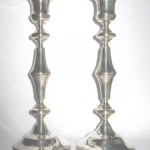 Silver candle sticks -pair